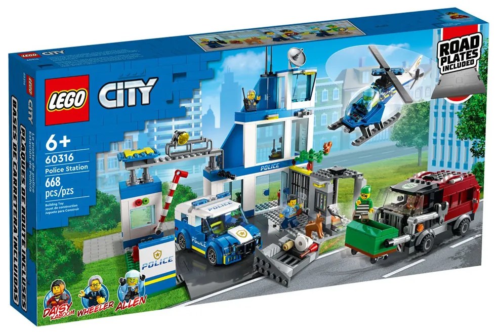 Set de construit LEGO   City, Sectia de politie, 668 piese