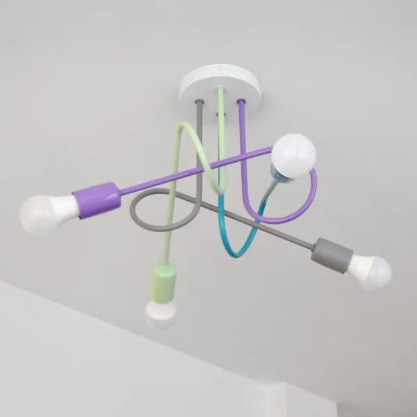 Lustr LED OXFORD 4xE27/10W/230V montat plafonieră