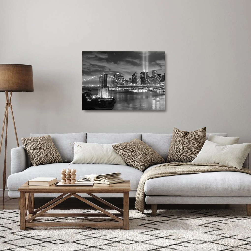 Tablou pe sticlă - Podul Brooklyn (70x50 cm)