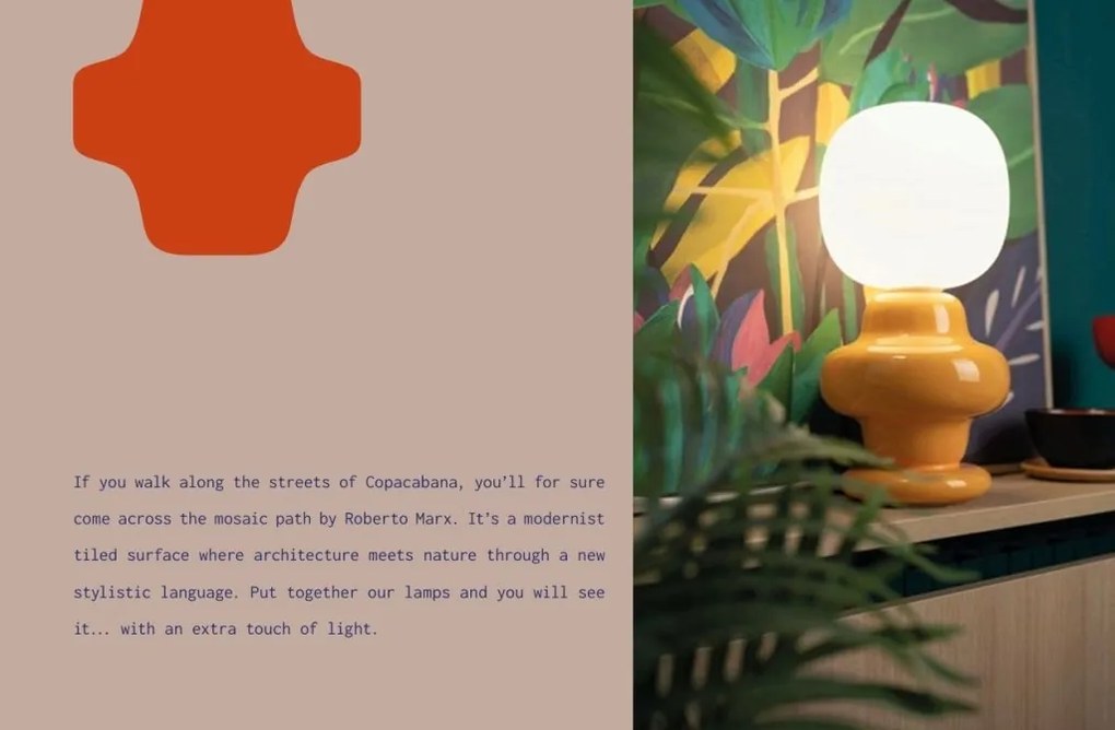 Veioza din ceramica design italian realizata manual Copacabana