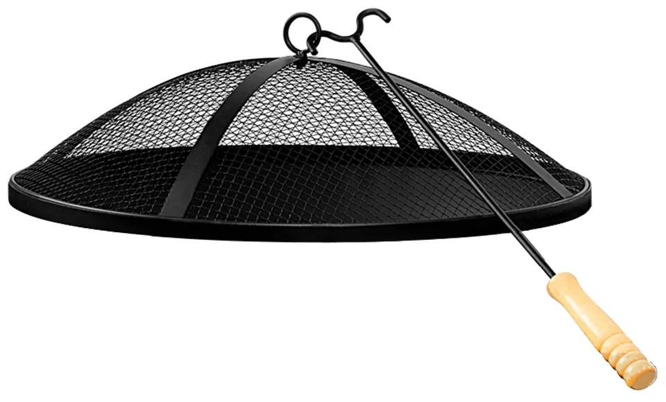 FIRE 101100 Vatra portabilă de foc cu spațiu pentru lemne 55cm, negru Gardebruk