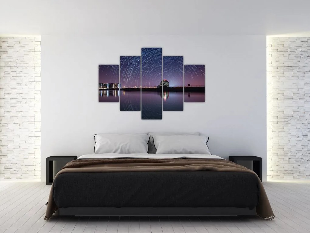 Tablou cu cerul nocturn și stele (150x105 cm)