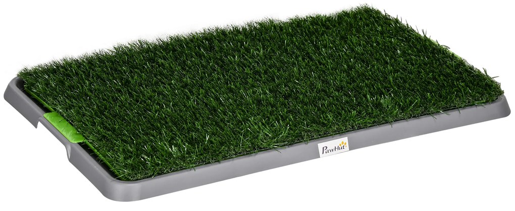 PawHut Toaletă pentru Câini cu Gazon Sintetic, Iarbă de Schimb și Tavă Inferioară pentru Interior și Exterior, 67x41x3.5 cm | Aosom Romania