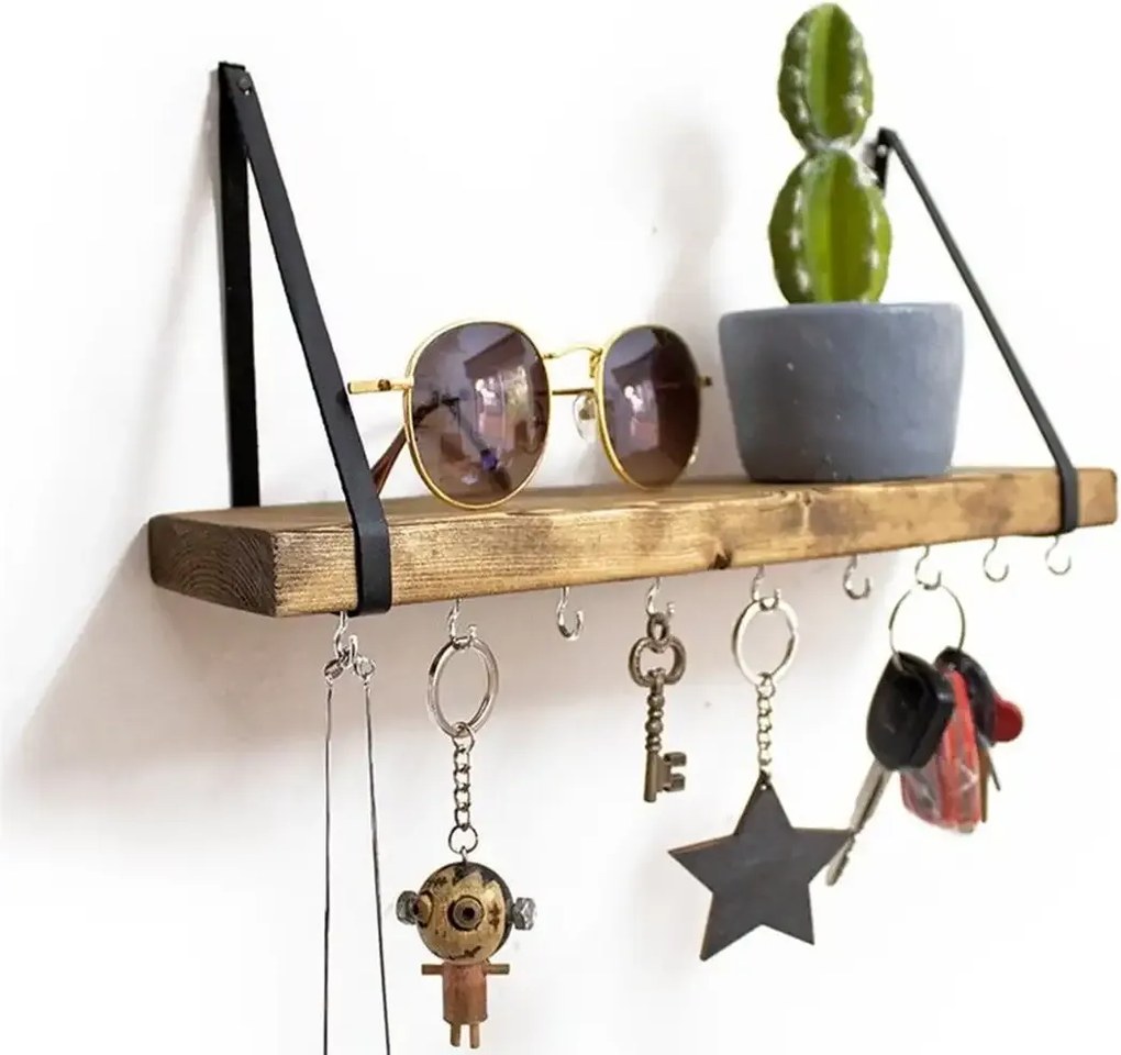 Raft de perete lemn,seria wood Homs 40 x 9 cm,700043