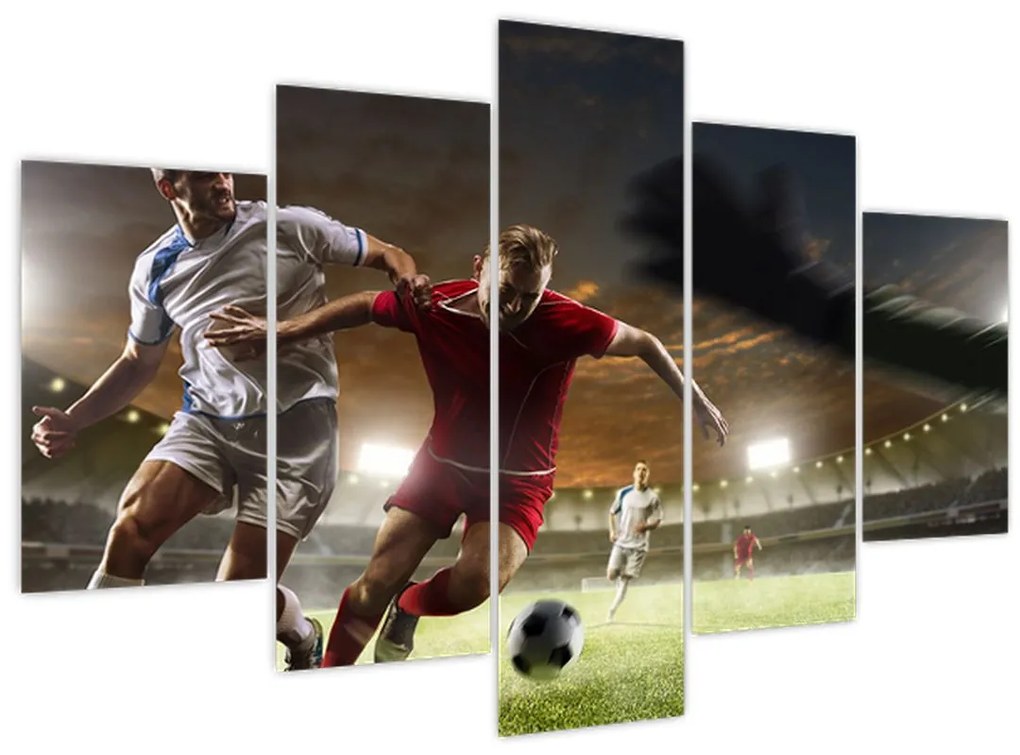 Tablou - Fotbaliști în acțiune (150x105 cm)