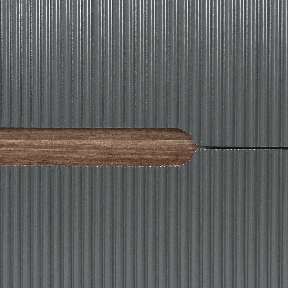 Trent Mobilier de baie 120 cm Lavetă ceramică cu oglindă 60x120 cm stejar sunset-antracit gri