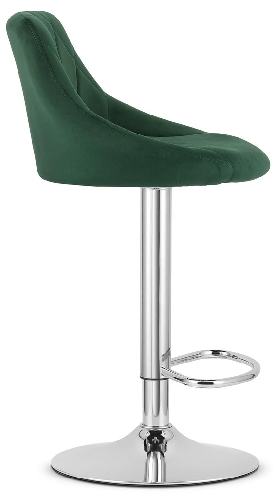 Scaun de bar verde KAST VELVET