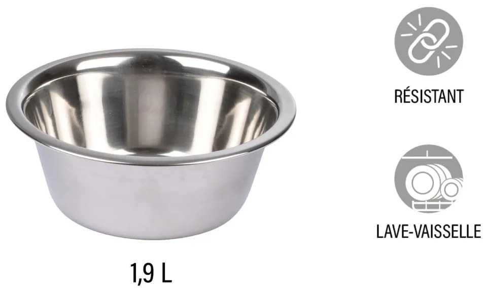 Bol pentru animale pentru câini din oțel inoxidabil ø 25 cm – Love Story
