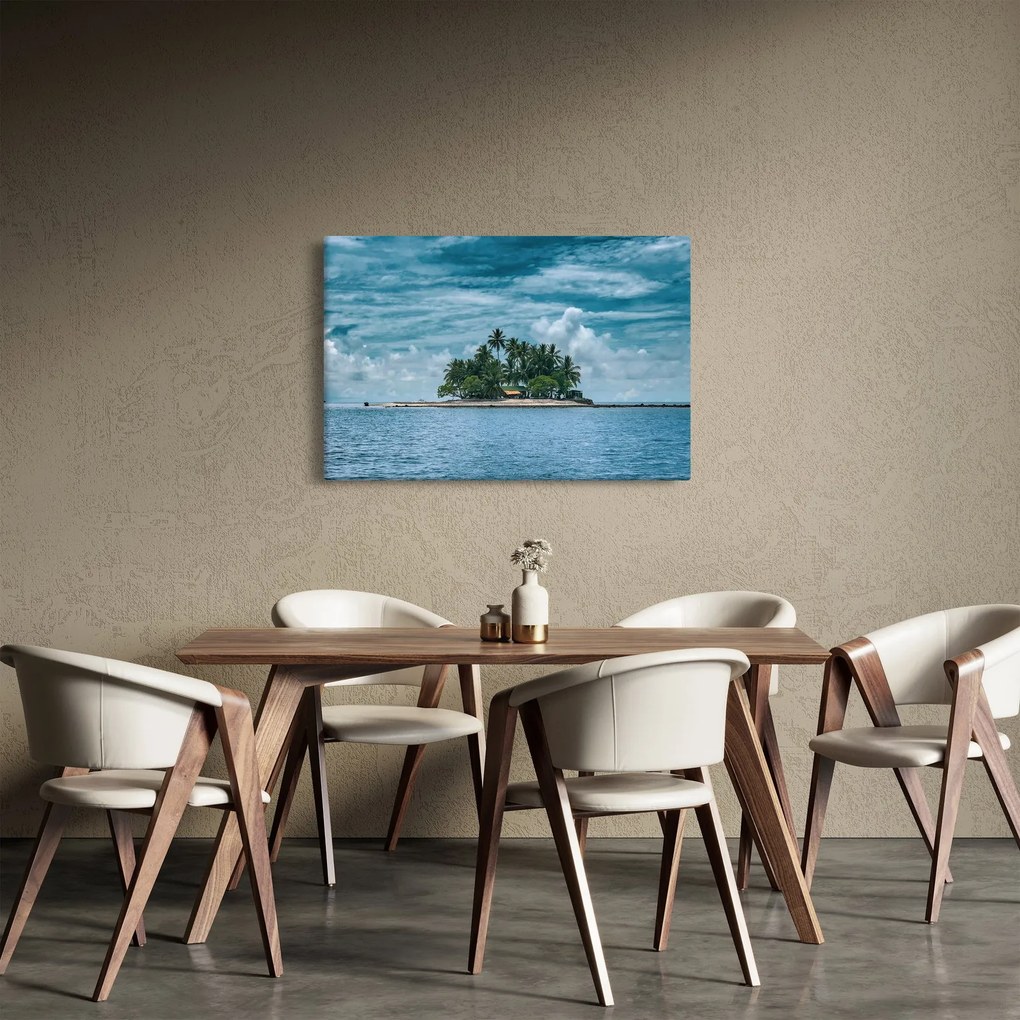 Tablou insula în mare (90x60 cm)