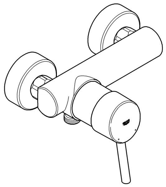 GROHE 32210001 - Baterie de duș Concetto DN 15, crom lucios