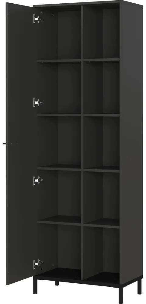 Bibliotecă gri antracit 64x190x34 cm Rovigo – Germania