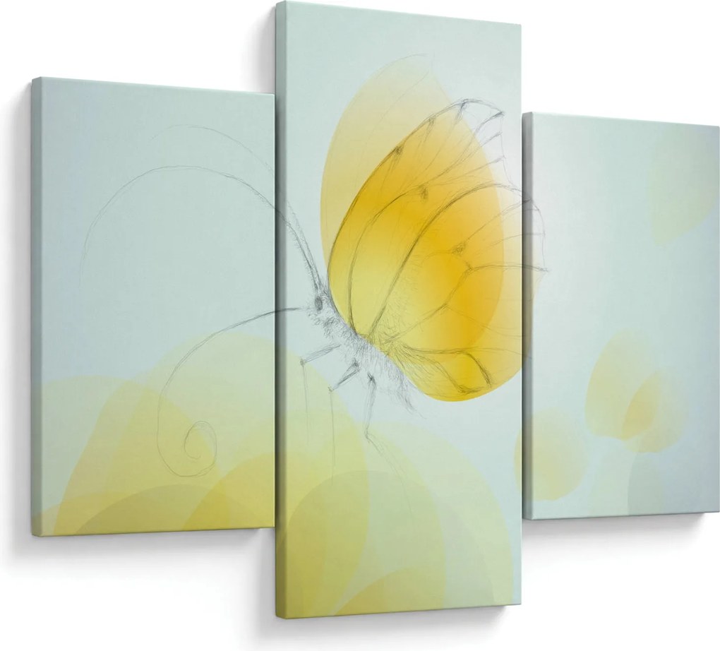 Tablou - Fluturele galben (90x60 cm)