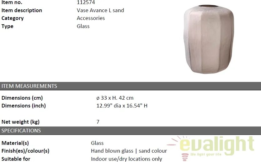 Vaza design elegant Avance L diam.33cm 112574 HZ