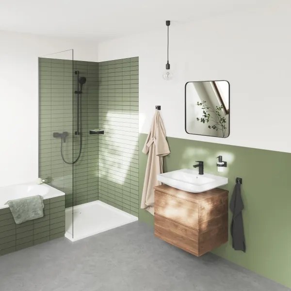 GROHE 411062430 - Poliță de colț pentru duș ESSENTIALS 250 × 250 mm, neagră