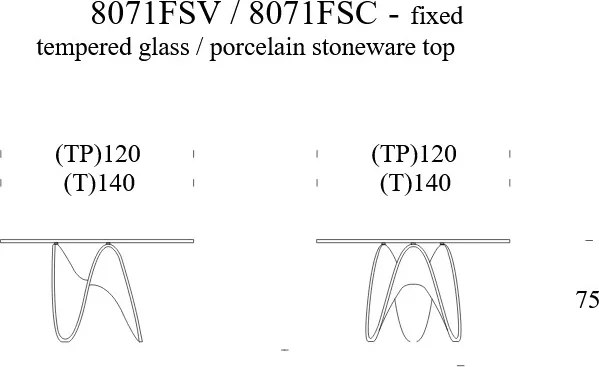 Masa eleganta design avangardist GAYA 140cm