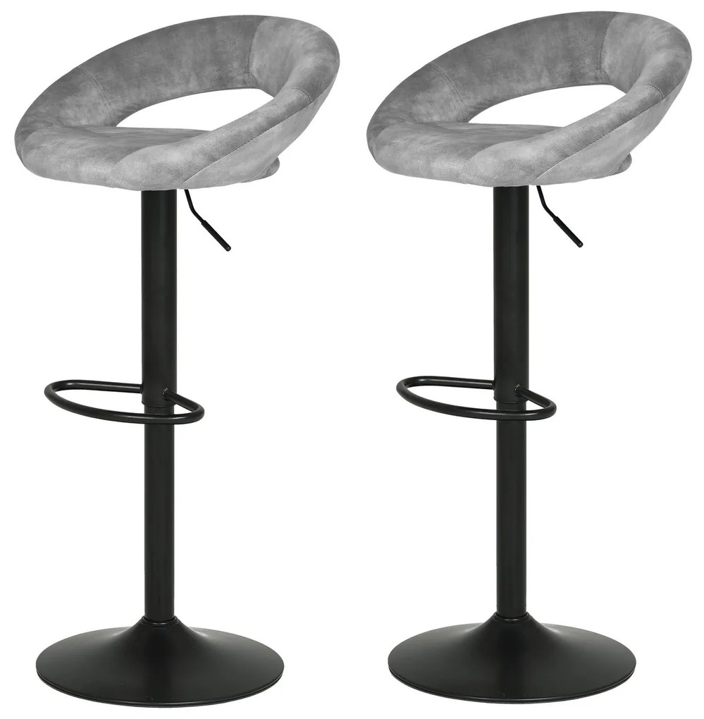 Set de scaune de bar AUB-822 GREY4, 2 buc.