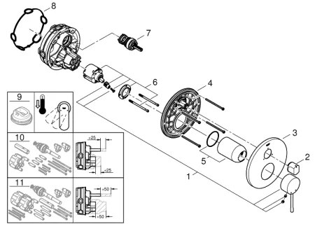 GROHE 24092DC1 - Baterie ESSENCE din oțel inoxidabil