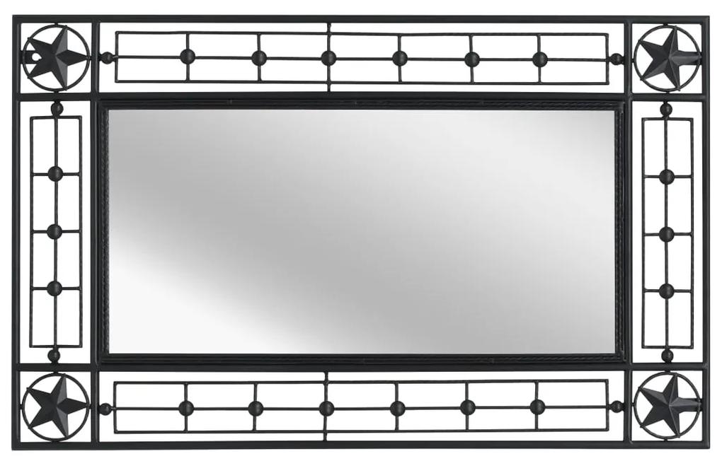 Oglinda de perete de gradina, negru, 50x80 cm, dreptunghiular 1, 50 x 80 cm