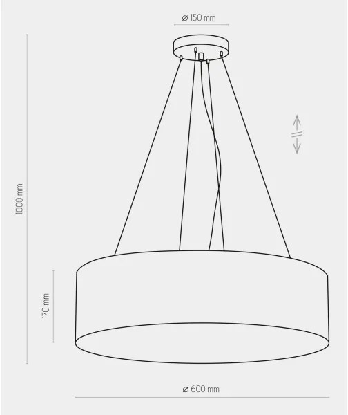 Lustră pe cablu RONDO 4xE27/15W/230V verde