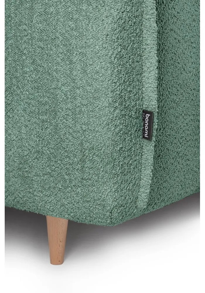 Canapea verde extensibilă cu tapițerie din stofă bouclé 215 cm Patti – Bonami Selection