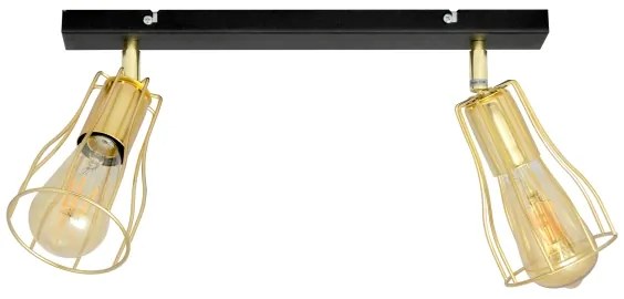 Spot TUBE 2xE27/15W/230V auriu/negru