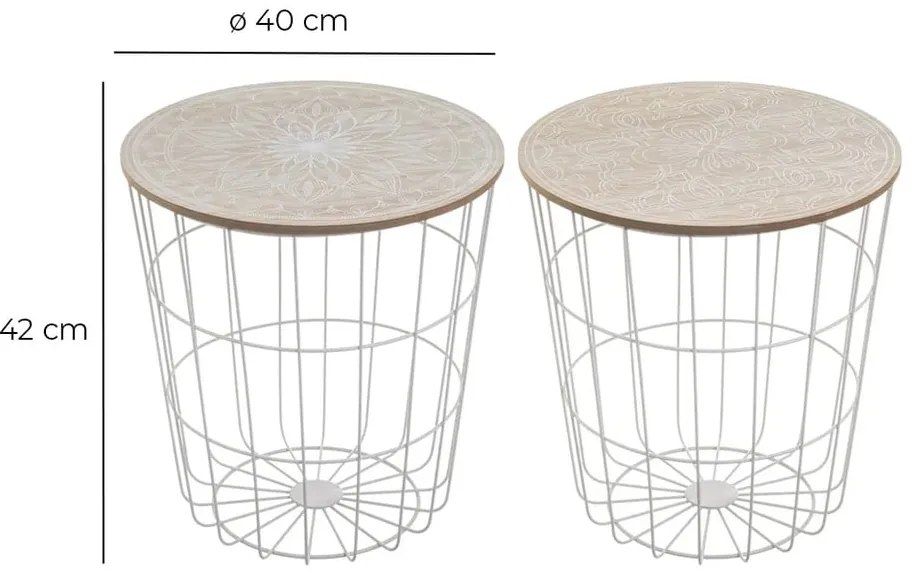 Măsuțe auxiliare 2 buc. rotunde ø 40 cm – Casa Selección
