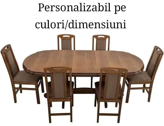 SET COM 1 MASA 160/195/95/76 + 6 SCAUNE