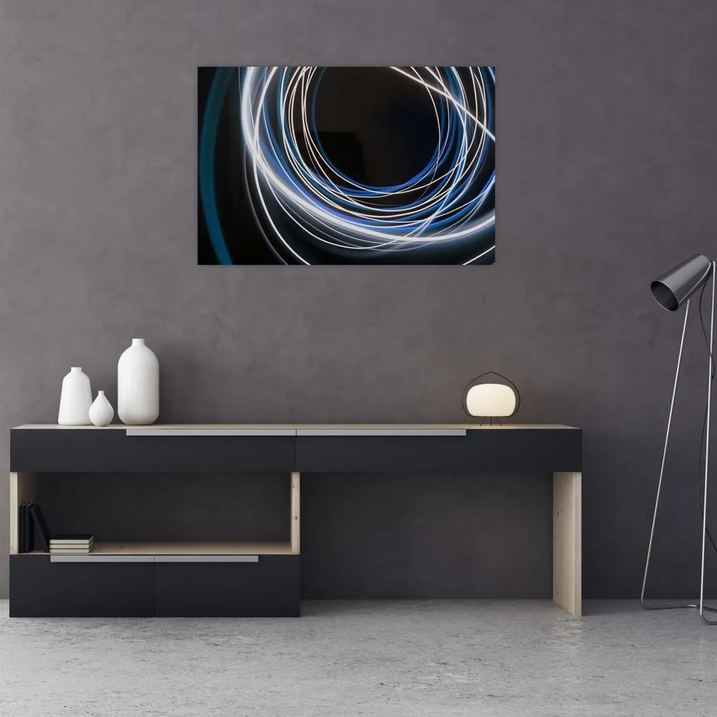 Tabloul cu linii albastre (90x60 cm)