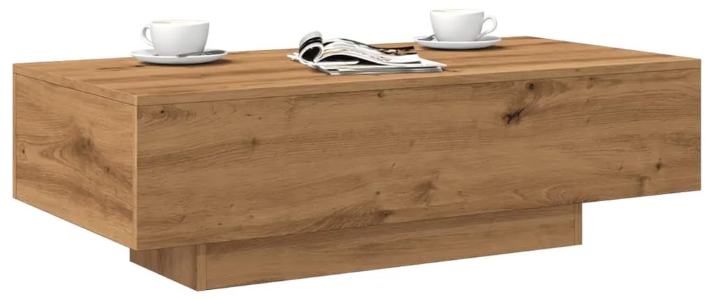 856405 vidaXL Măsuță cafea, stejar artizanal, 100x49,5x31 cm, lemn prelucrat