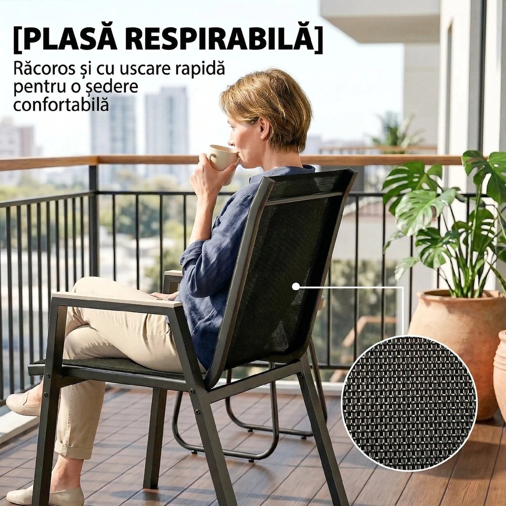 Outsunny set bistro terasă elegant | Aosom Romania