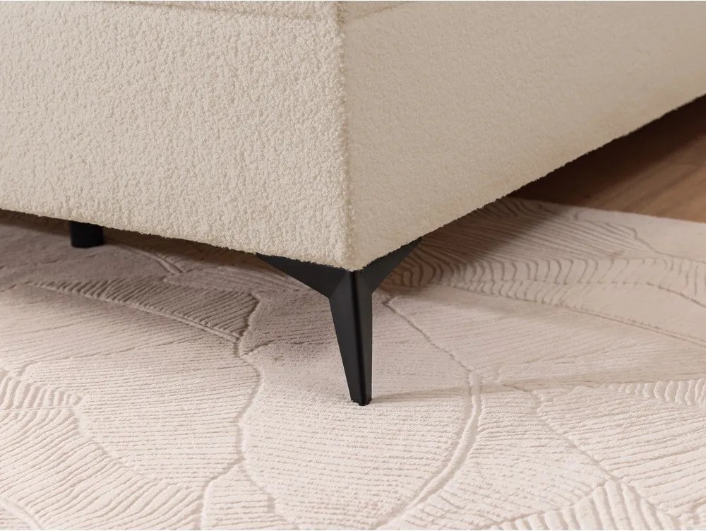 Pat boxspring bej cu spațiu de depozitare 180x200 cm Ornes – Ropez