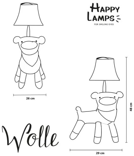 Lampă LED de masă pentru copii Happy Lamps WOLLE LED/5,4W/230V oaie