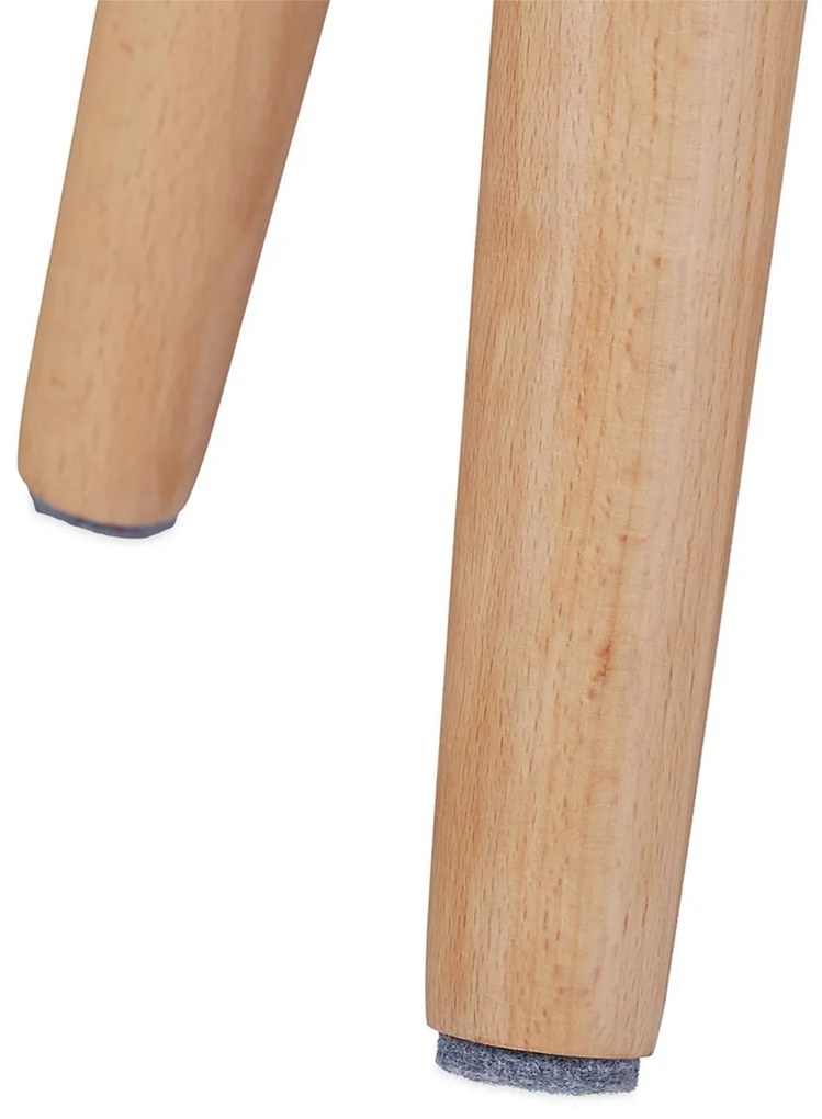 Taburet rotund  tapitat  cu  spatiu  depozitare  picioare lemn masiv  455 cm Gri inchis