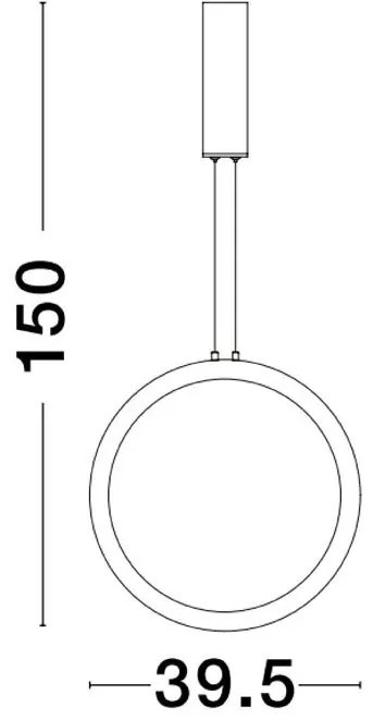 Pendul LED dimabil design modern Change auriu 39,5cm