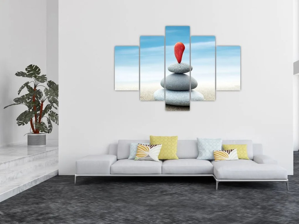 Tablou -Echilibru cu pietre (150x105 cm)