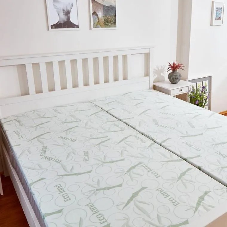 decoDoma Saltea de protecţie cu spumă cu memorie BAMBOO Comfort 90 x 200 x 6 cm