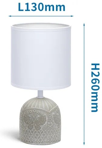 Lampă de masă 1xE14/40W/230V bej/albă Aigostar