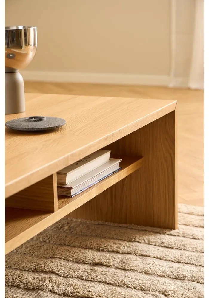 Măsuță de cafea în culoare naturală cu aspect de lemn de stejar 60x120 cm Arlon – Actona