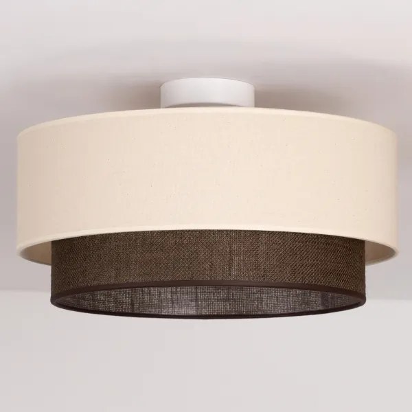 Brilagi - Plafonieră LED BOHO STYLE 1xE27/15W/230V Ø 40 cm crem/maro