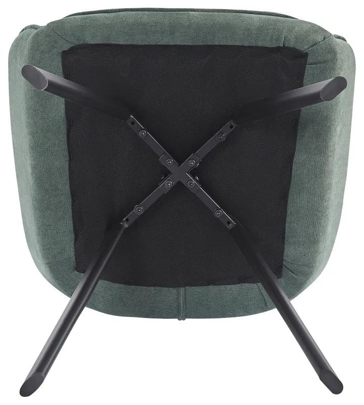 Scaun de design, Velvet verde negru, PETIN