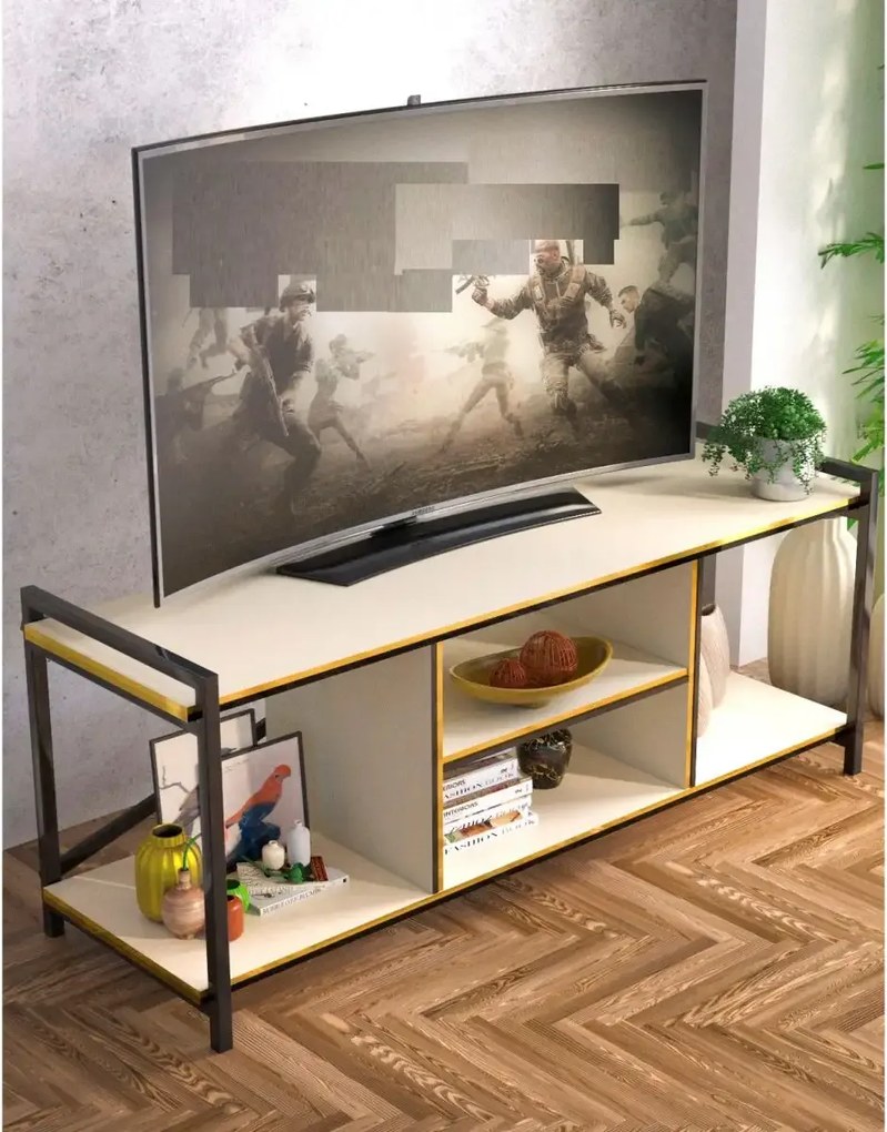 Comoda tv cadru metal,  Seria 440, Homs, 120 x 45 x 35 cm,20498
