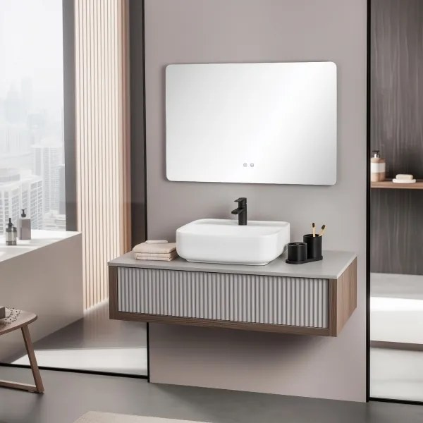 Brilagi - Oglindă de baie DIANA, LED dimabilă, încălzită, cu iluminare perimetrală, 20W/230V, 60x90 cm, IP44