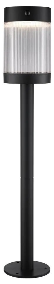 Stalp solar cu senzor de miscare, protectie IP44, Coupar negru