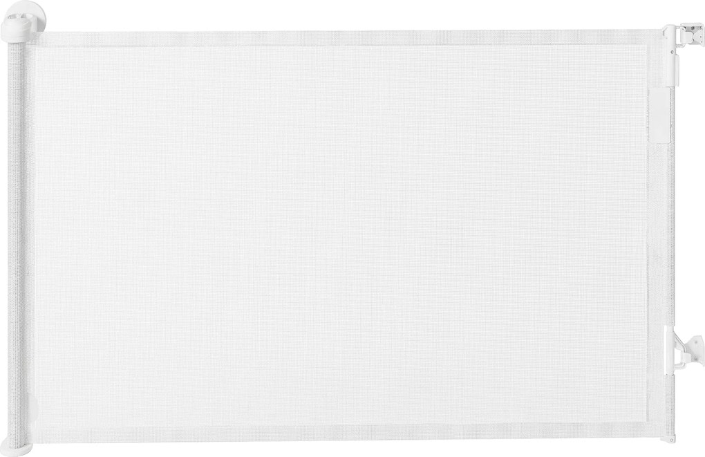 PawHut Barieră de protecție pentru scări Poartă de protecție pentru uși Extensibilă 0-140 cm cu operare cu o singură mână pentru animale de companie pentru scări uși Alb | Aosom Romania