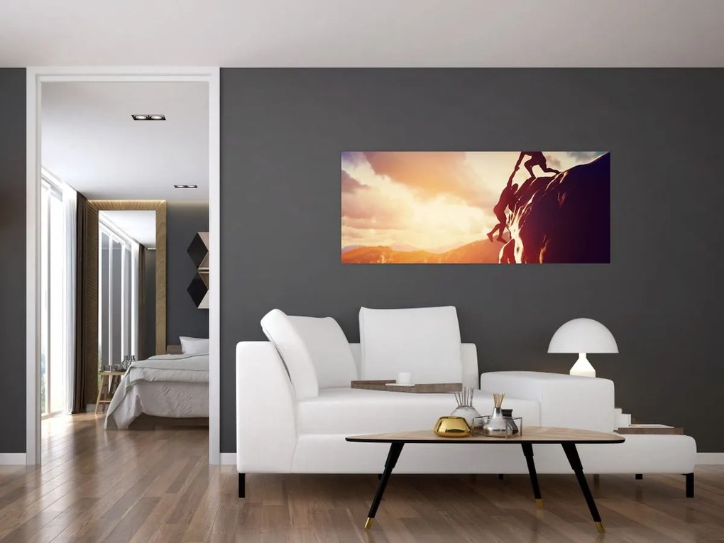 Tablou - Alpiniști (120x50 cm)