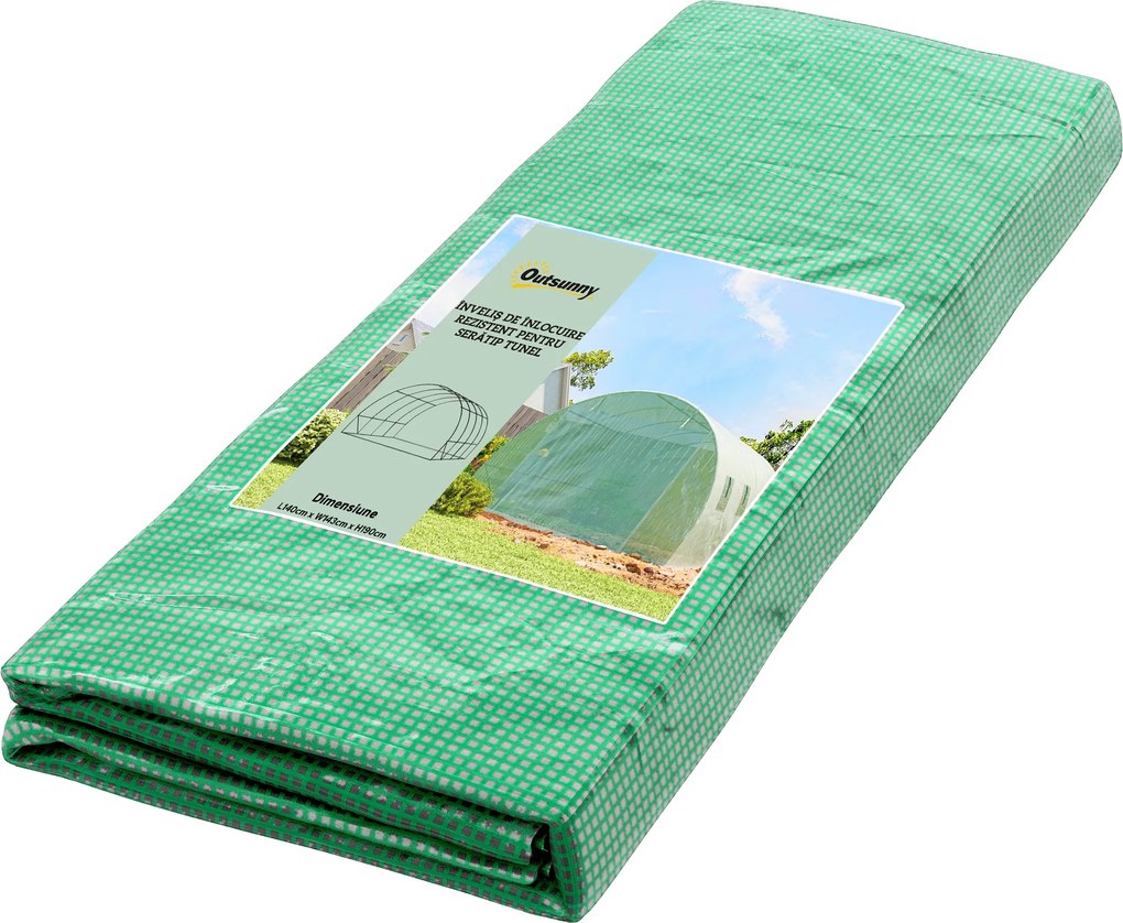 Outsunny Prelata Sera 6×3×2 m – Cu 12 Ferestre, Usa Rulanta si Margini | Aosom Romania