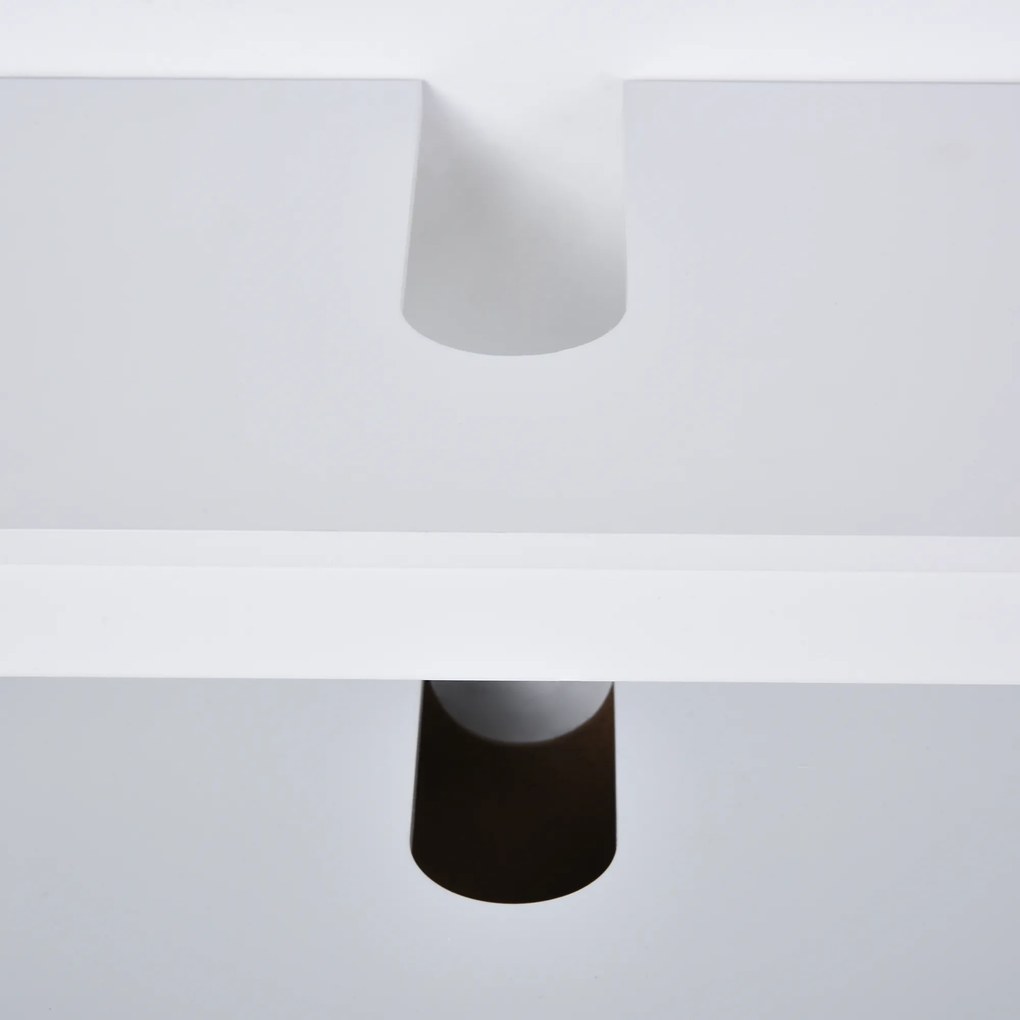 kleankin Dulap sub lavoar Cabinet de baie cu raft 2 uși depozitare Dispozitiv anti-răsturnare Rezistent la umiditate 60x30x60 cm Alb | Aosom Romania