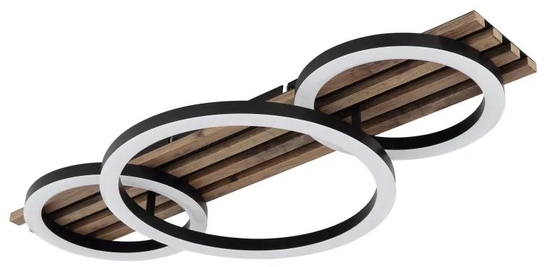 Plafoniera LED riflaj cu efect de lemn TISHA