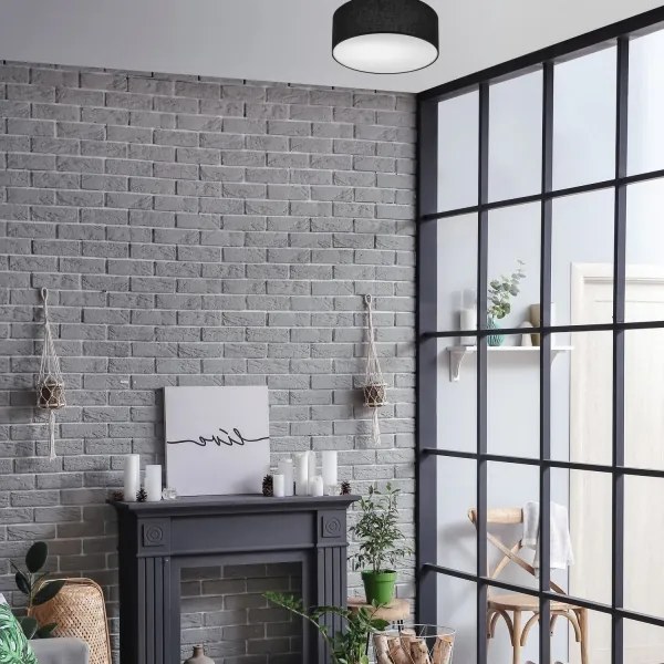 Plafonieră SIRJA 1xE27/60W/230V, pr. 35 cm, negru