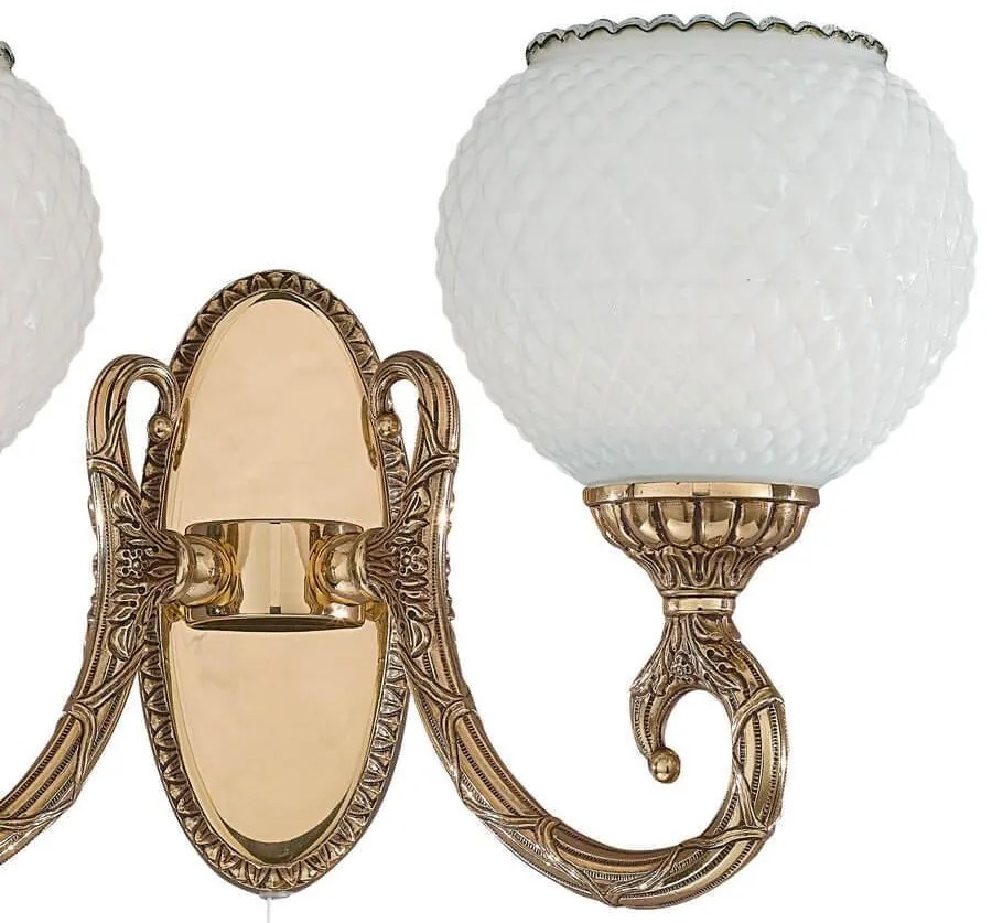 Aplica clasica din alama cu 2 brate design italian 8550
